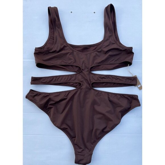 NWT SKIMS Plus Kim K Swim Wear Monokini Swimsuit Cocoa 3X (SW-MKN-0013) - Picture 2 of 9